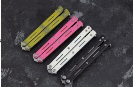 Butterfly Fancy Show Titanium Alloy Uncut Edge (Option: Style1)