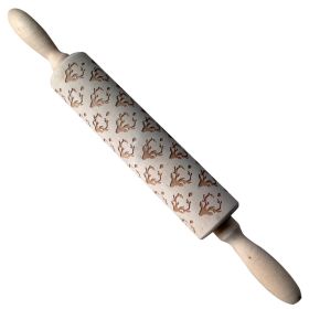 Christmas Milu Printing Rolling Pin (Option: JM01689-Rolling Pin)
