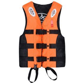 Children Swimming Buoyancy Vest Oxford Cloth Buoyancy Vest Adult Rescue Suit (Option: Orange-2XL)