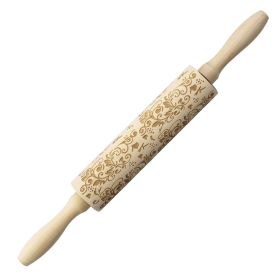 Christmas Milu Printing Rolling Pin (Option: JM02023-Rolling Pin)