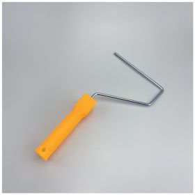 4-inch 6-inch 9-inch Flat Seamless Paint Roller Household Paint Roller Fine Hair Short Hair Rolling Brush (Option: Orange Handle-None)