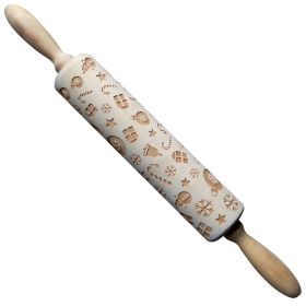 Christmas Milu Printing Rolling Pin (Option: JM01004-Rolling Pin)