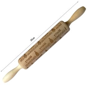Christmas Milu Printing Rolling Pin (Option: JM01001-Rolling Pin)