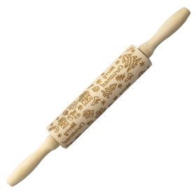 Christmas Milu Printing Rolling Pin (Option: JM02026-Rolling Pin)