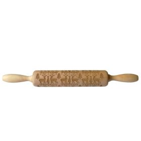 Christmas Milu Printing Rolling Pin (Option: JM01000-Rolling Pin)