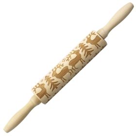Christmas Milu Printing Rolling Pin (Option: JM02022-Rolling Pin)