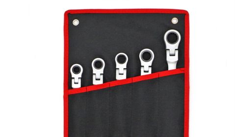 12 7-piece Adjustable Head Ratchet Wrench Set (Option: Wrench1)