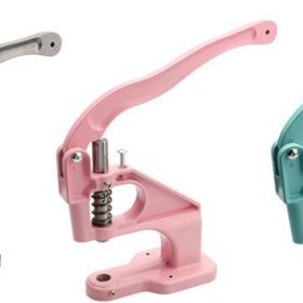 Hand Press Fastening Machine Press Fastening Machine Four Buckle Rivet Buckle Installation Tool (Color: pink)
