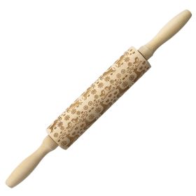 Christmas Milu Printing Rolling Pin (Option: JM02025-Rolling Pin)